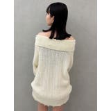 ワッフルオフショルコサージュニット | dazzlin | 詳細画像27