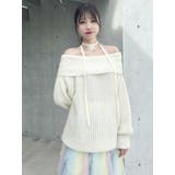 ワッフルオフショルコサージュニット | dazzlin | 詳細画像28