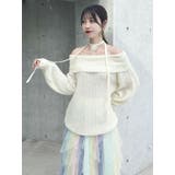 ワッフルオフショルコサージュニット | dazzlin | 詳細画像29