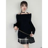 ワッフルオフショルコサージュニット | dazzlin | 詳細画像33