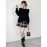 ワッフルオフショルコサージュニット | dazzlin | 詳細画像35