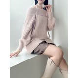 ワッフルオフショルコサージュニット | dazzlin | 詳細画像39