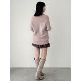 ワッフルオフショルコサージュニット | dazzlin | 詳細画像42