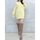 ワッフルオフショルコサージュニット | dazzlin | 詳細画像44