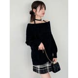 ワッフルオフショルコサージュニット | dazzlin | 詳細画像9