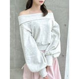 デコルテオープンスウェットトップス | dazzlin | 詳細画像13 