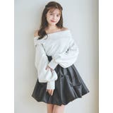 デコルテオープンスウェットトップス | dazzlin | 詳細画像2 