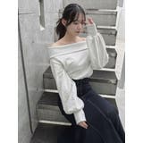 デコルテオープンスウェットトップス | dazzlin | 詳細画像20 