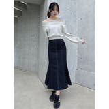 デコルテオープンスウェットトップス | dazzlin | 詳細画像25 