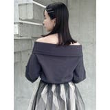 デコルテオープンスウェットトップス | dazzlin | 詳細画像37 