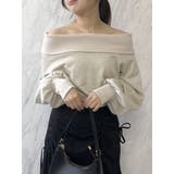 デコルテオープンスウェットトップス | dazzlin | 詳細画像45 