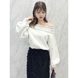 デコルテオープンスウェットトップス | dazzlin | 詳細画像50 