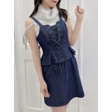 インディゴ | レースアップビスチェミニワンピース | dazzlin