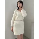 ボリュームファースリーブビットミニワンピース | dazzlin | 詳細画像19