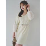 ボリュームファースリーブビットミニワンピース | dazzlin | 詳細画像3