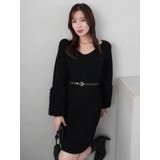 ボリュームファースリーブビットミニワンピース | dazzlin | 詳細画像5