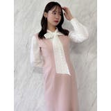 【森香澄コラボ】ディープネックレイヤードワンピース | dazzlin | 詳細画像22