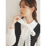 【森香澄コラボ】ディープネックレイヤードワンピース | dazzlin | 詳細画像4