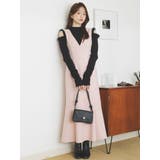 【森香澄コラボ】ディープネックレイヤードワンピース | dazzlin | 詳細画像5