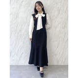 【森香澄コラボ】ディープネックレイヤードワンピース | dazzlin | 詳細画像7