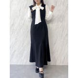 【森香澄コラボ】ディープネックレイヤードワンピース | dazzlin | 詳細画像9