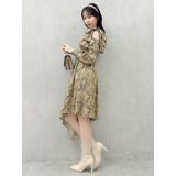 リボンショルダーアシンメトリーワンピース | dazzlin | 詳細画像20 