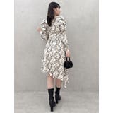 リボンショルダーアシンメトリーワンピース | dazzlin | 詳細画像30 