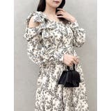 リボンショルダーアシンメトリーワンピース | dazzlin | 詳細画像34 