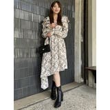 リボンショルダーアシンメトリーワンピース | dazzlin | 詳細画像6 