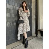 リボンショルダーアシンメトリーワンピース | dazzlin | 詳細画像7 