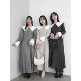 【POLO BCS コラボ】ビッグカラーサイドプリーツワンピース | dazzlin | 詳細画像41
