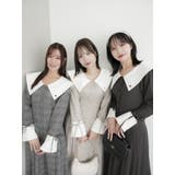 【POLO BCS コラボ】ビッグカラーサイドプリーツワンピース | dazzlin | 詳細画像42
