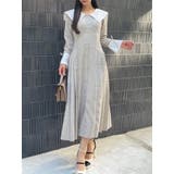 ベージュ | 【POLO BCS コラボ】ビッグカラーサイドプリーツワンピース | dazzlin