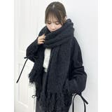 ブラック | キャンディカラービッグマフラー | dazzlin