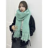 グリーン | キャンディカラービッグマフラー | dazzlin