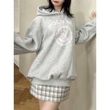 グレー | 【POLO BCS コラボ】プリントロゴ裏起毛フーディー | dazzlin