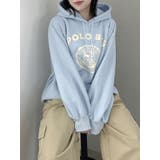 ブルー | 【POLO BCS コラボ】プリントロゴ裏起毛フーディー | dazzlin