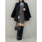 シャツレイヤードケーブルニットワンピース | dazzlin | 詳細画像10 