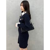シャツレイヤードケーブルニットワンピース | dazzlin | 詳細画像18 