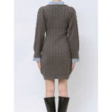 シャツレイヤードケーブルニットワンピース | dazzlin | 詳細画像25 