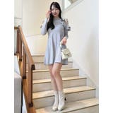 オープンショルダーニットミニワンピース | dazzlin | 詳細画像14 