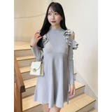 オープンショルダーニットミニワンピース | dazzlin | 詳細画像16 