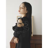 オープンショルダーニットミニワンピース | dazzlin | 詳細画像4 