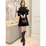 オープンショルダーニットミニワンピース | dazzlin | 詳細画像5 