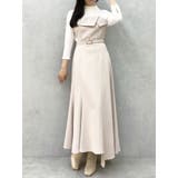 ベージュ | 折り返しベアドッキングワンピース | dazzlin