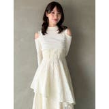 バックリボンティアードコンビワンピース | dazzlin | 詳細画像11