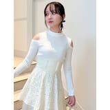 バックリボンティアードコンビワンピース | dazzlin | 詳細画像3