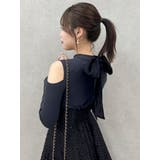 バックリボンティアードコンビワンピース | dazzlin | 詳細画像49