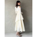 バックリボンティアードコンビワンピース | dazzlin | 詳細画像7
