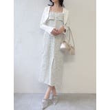 【セットアップ対応】ツイードレイヤードIラインキャミワンピース | dazzlin | 詳細画像50 